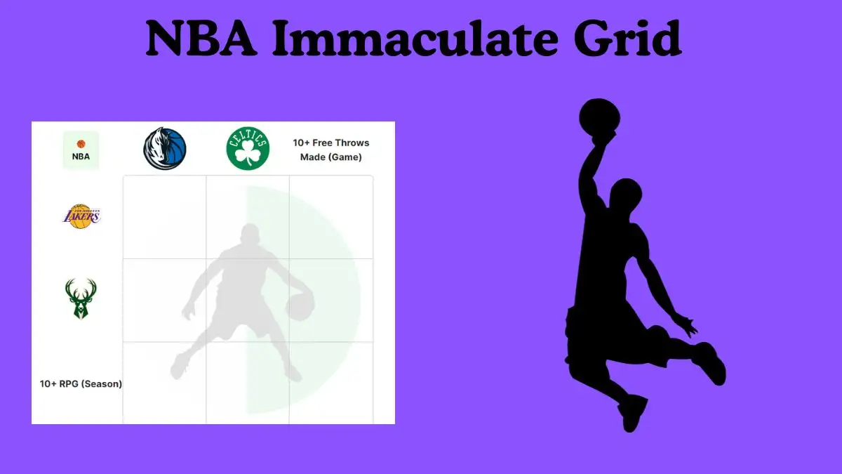 Which players who have played for 10+ RPG (Season) and 10+ Free Throws Made (Game)? NBA Immaculate Grid answers November 22 2023