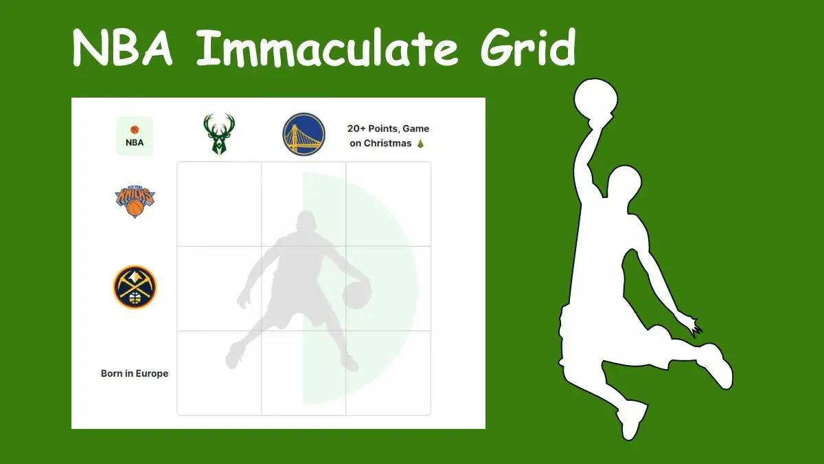 Which players born in Europe who have scored 20+ points on any Christmas Day game? NBA Immaculate Grid answers December 26 2023