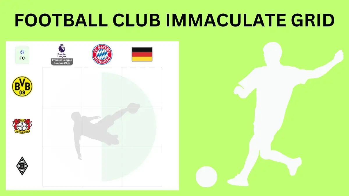 Which players who have played for Borussia Mönchengladbach and a Premier League London club? Football Club Immaculate Grid answers December 09 2023