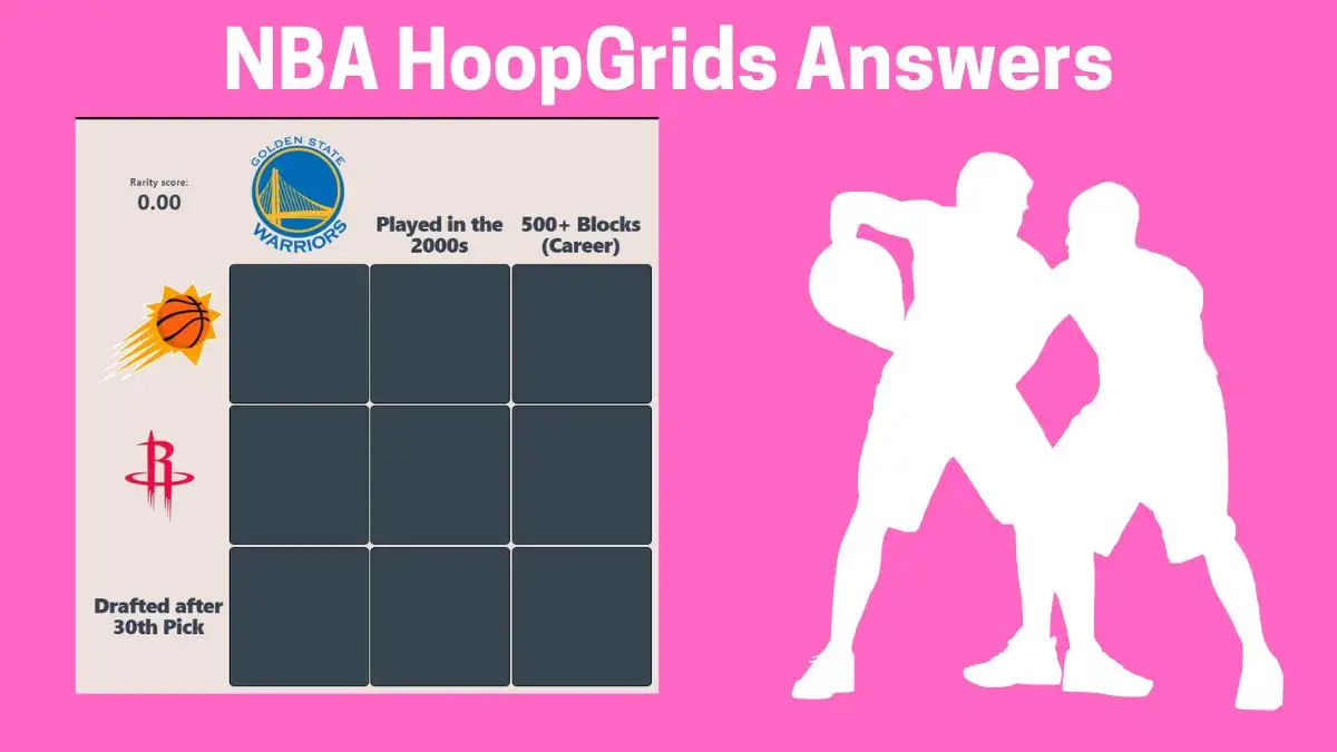 Which players who played for the Houston Rockets during the 2000s? HoopGrids Immaculate Grid answers December 23 2023