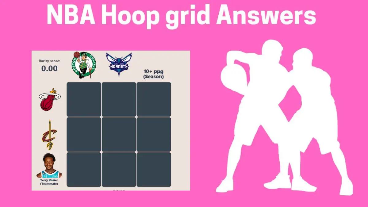 Which Players Have Played for Both Terry Rozier teammate and Charlotte Hornets in Their Careers? HoopGrids Immaculate Grid answers January 25 2024