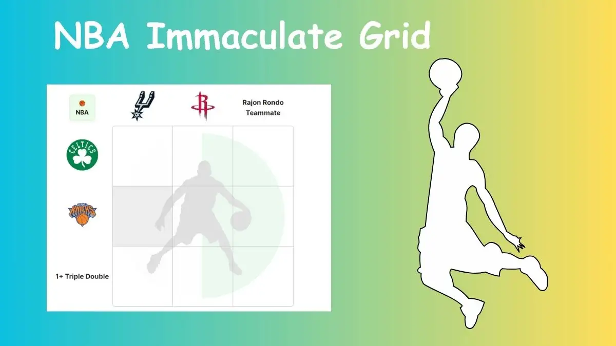 Which players who have both recorded at least one triple-double and shared the court with Rajon Rondo throughout his career? NBA Immaculate Grid answers January 18 2024