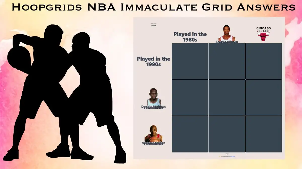 Which NBA Player Played in the 1990s and teammate of Scottie Pippen in Their Careers? HoopGrids Immaculate Grid answers February 22 2024