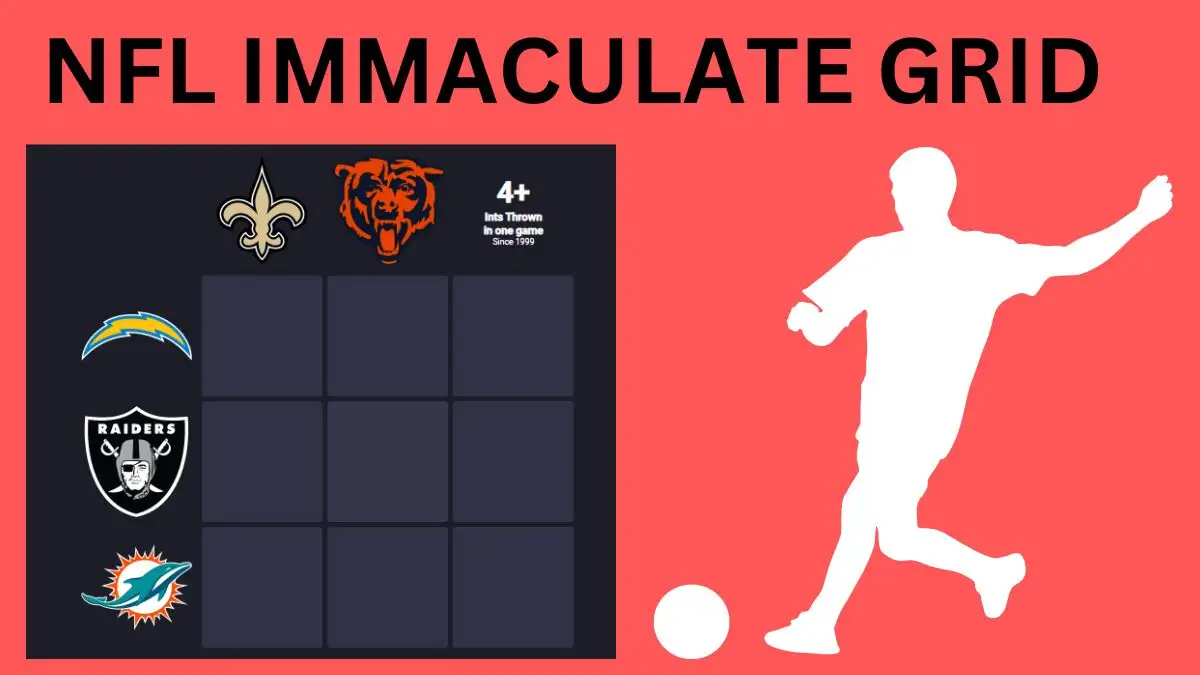 Which player who has played for both Las Vegas Raiders and 4+ Ints Thrown in one game Since 1999? NFL Immaculate Gridiron answers February 09 2024