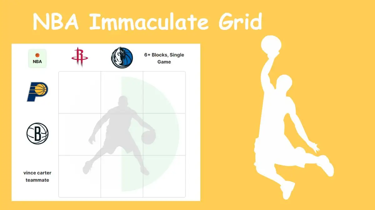 Which player who has played for the Brooklyn Nets and recorded 6+ blocks in a single game? NBA Immaculate Grid answers February 07 2024