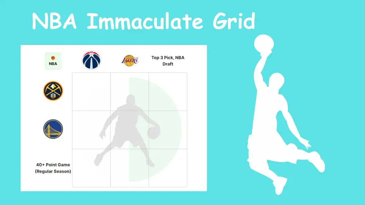 Which player who has played for the Denver Nuggets and was selected as a top 3 pick in the NBA Draft? NBA Immaculate Grid answers February 23 2024