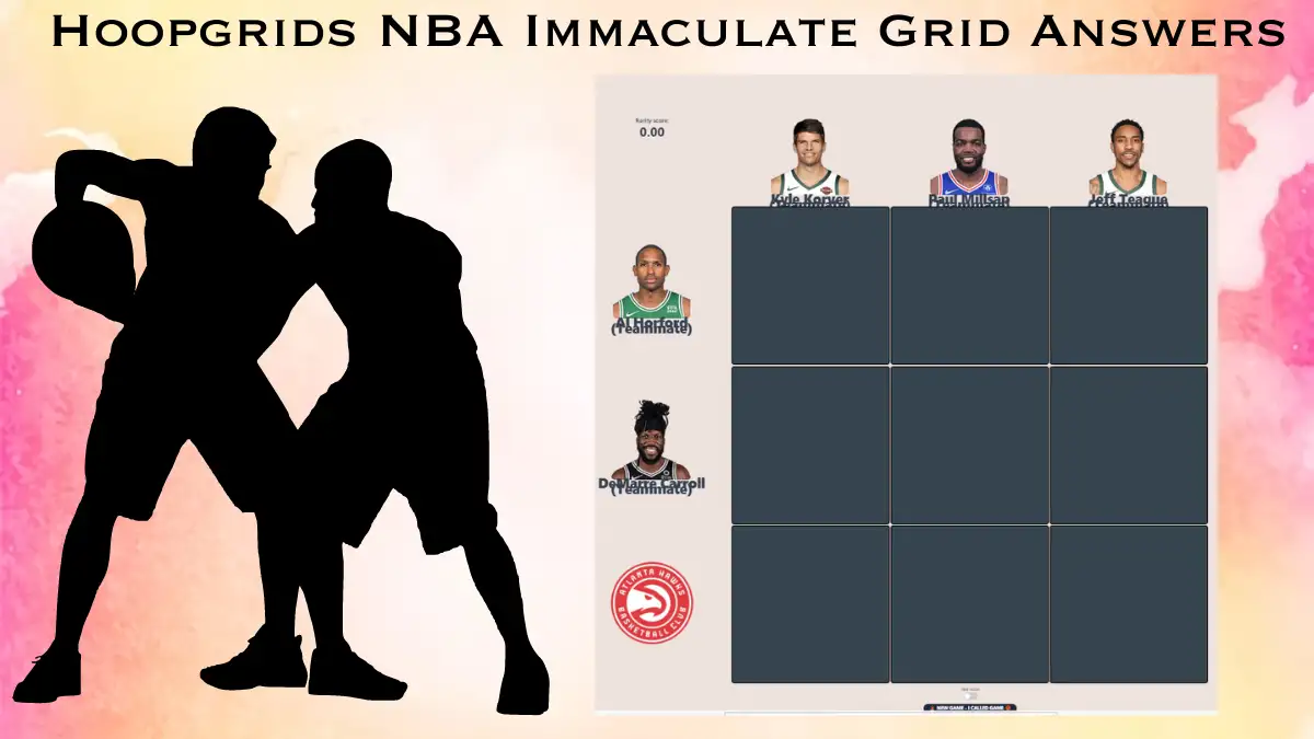 Which player who was a teammate of both Al Horford and Jeff Teague in Their Careers? HoopGrids Immaculate Grid answers February 05 2024