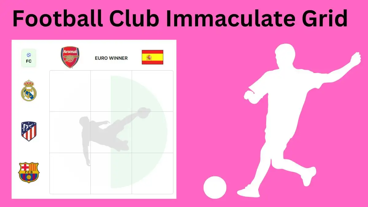 Which player who has played for Atlético de Madrid and EURO WINNER? Football Club Immaculate Grid answers February 07 2024