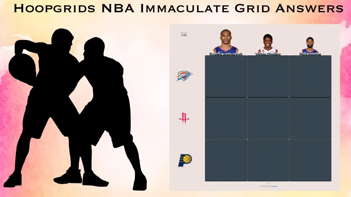 Which players have played for the Indiana Pacers and been teammates with Russell Westbrook? HoopGrids Immaculate Grid answers February 19 2024